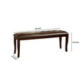 Transitional Dining Room 1Pc Bench Only Dark Cherry Espresso Paddedseat Solidwood Cherry Espresso Dining Room Contemporary,Modern Solid Wood