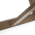 Dining Table Antique Brown Solid Wood Mdf