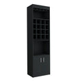 Being Kava Bar Cabinet, Double Door, Two Shelves, Sixteen Built In Wine Rack Black Black Dining Room Modern Particle Board Particle Board