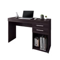 Techni Mobili Home Office Workstation With Storage, Espresso Espresso Writting Desk Modern Rectangular Rectangular Particle Board