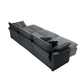 Oversized Modular Cushion Sofa, Portable Ottoman, L Shaped Corner Low Back Deep Seating Spacious Sofa Setfor Home Apartment Living Room Set, Grey Corduroy Grey Corduroy 3 Seat