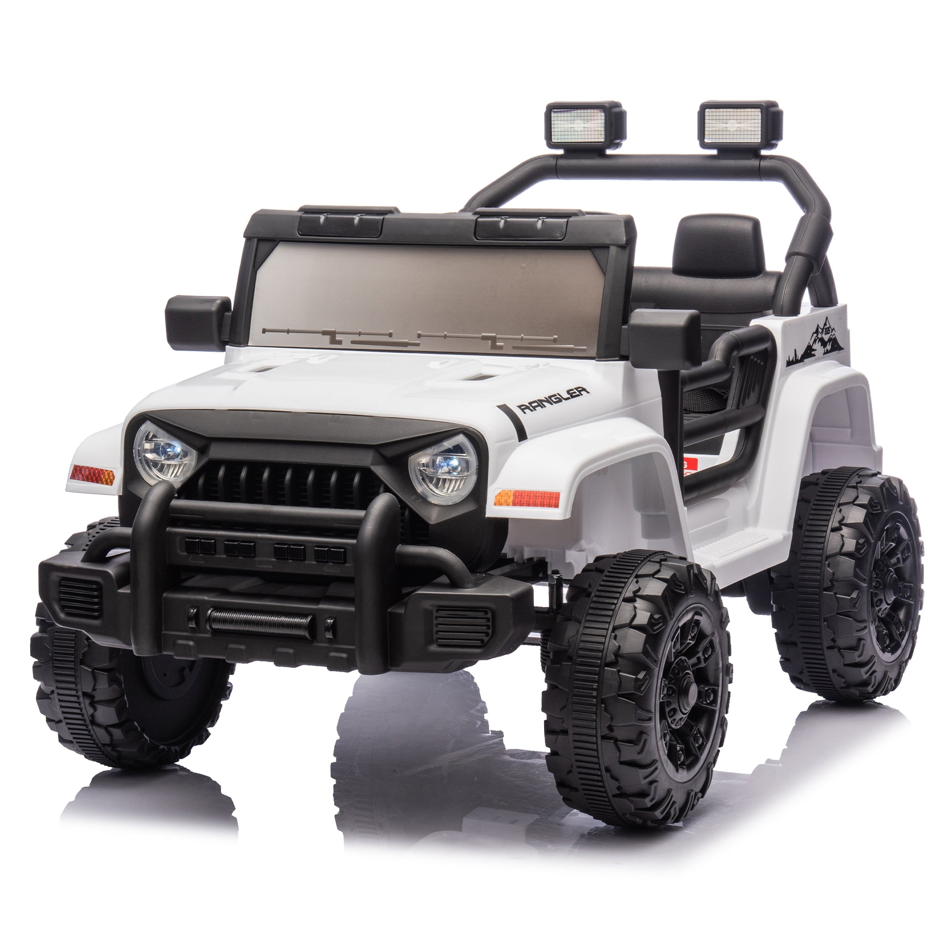 12V Kids Ride On Electric Car W Parents Control,Dual Drive, Four Wheel Suspension,With Music,Bluetooth,Mp3,Usb,With Headlights, Steering Wheel Quick Release,Slow Start For Kids Aged 2 4. Tan