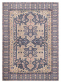 Traditional, Transitional, Oriental, Medallion, Border, Distressed Textured Cut And Loop Pile 7'6