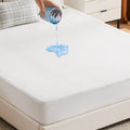 100% Waterproof Bamboo Mattress Protector Full Size Bed White Bamboo Queen