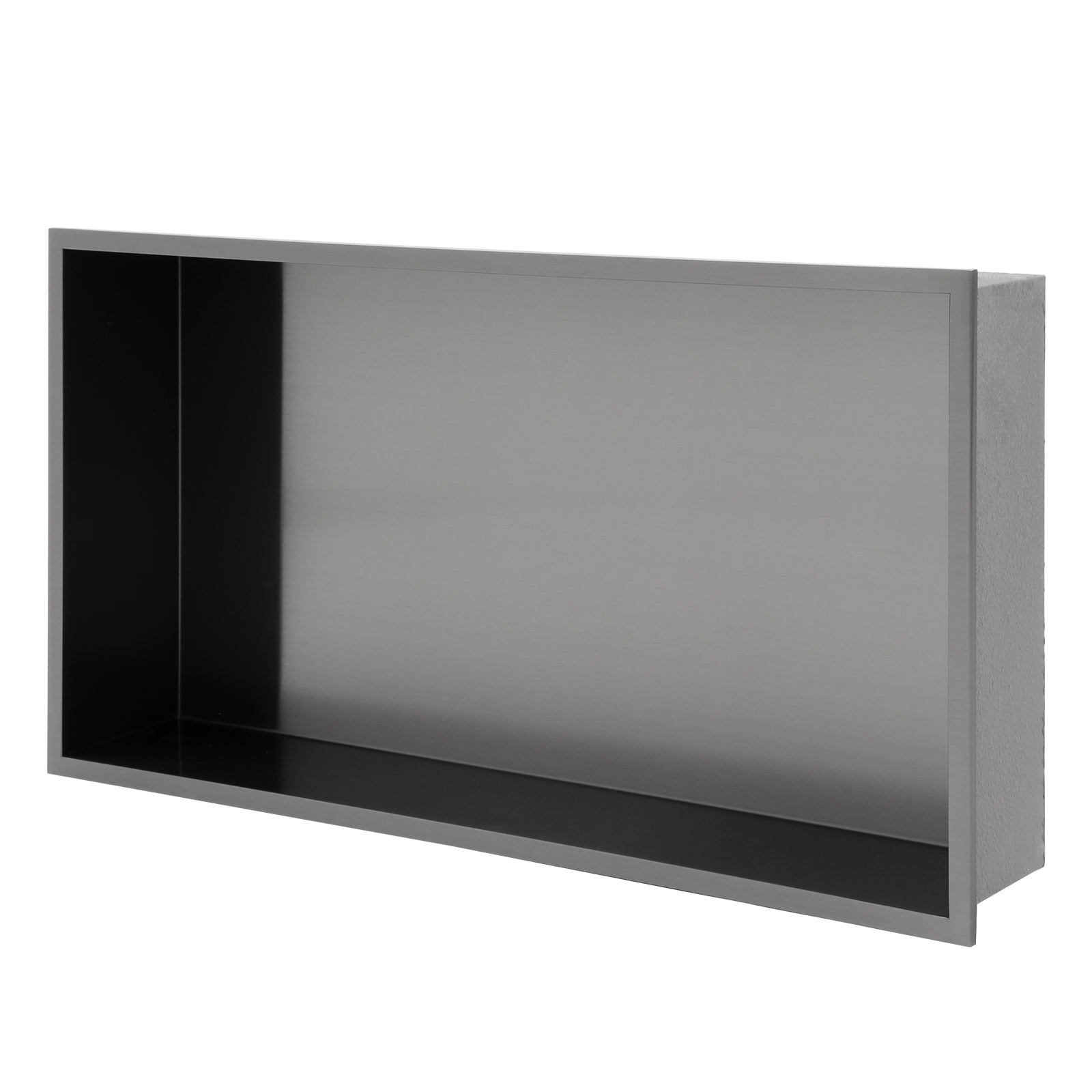 25" X 13" Stainless Steel Shower Niche, Gunmetal Black Gunmetal Black Stainless Steel