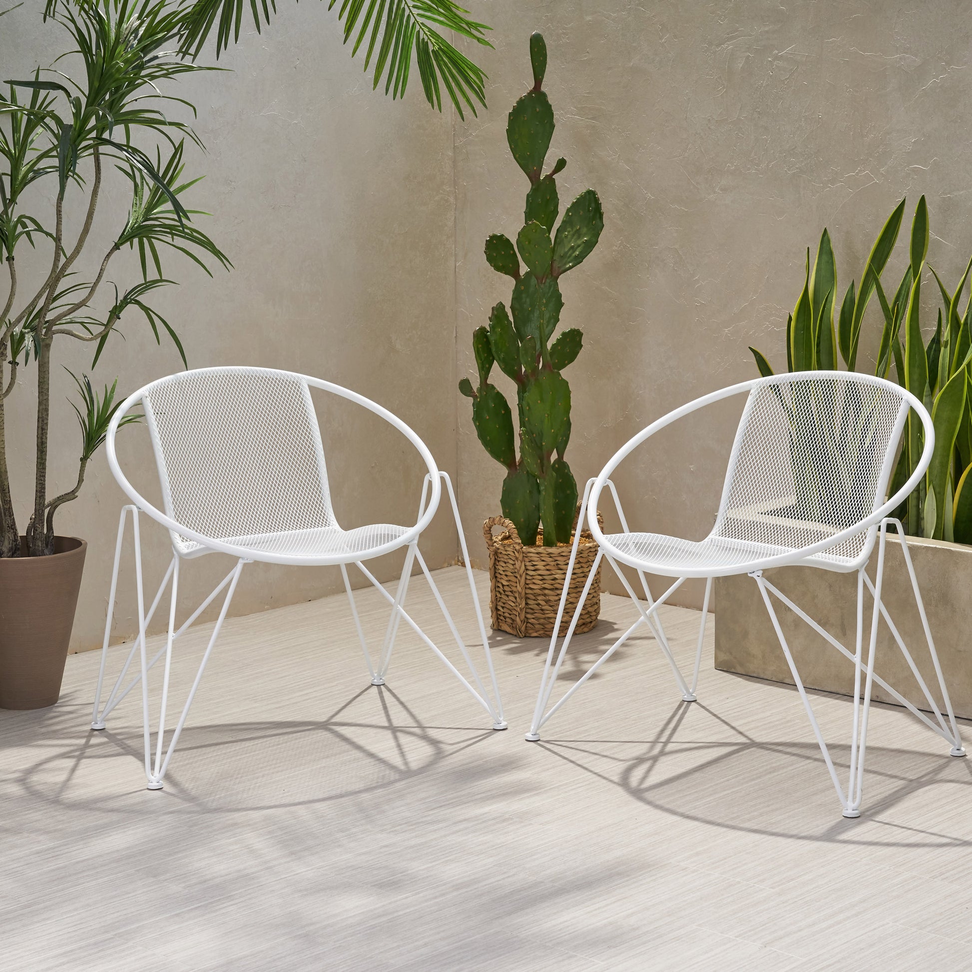 Georgia Chair Set Of 2 White Iron