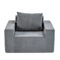 Sofa In A Box Foam Sofa Couch With Pillow, Bean Bag Chairs For Adults Stuffed High Density Foam, Large Bean Bag Sofa For Living Room Bedroom Gaming Room Plain Grey Primary Living Space Medium Soft Medium Duty American Design,European Square Arms Foam