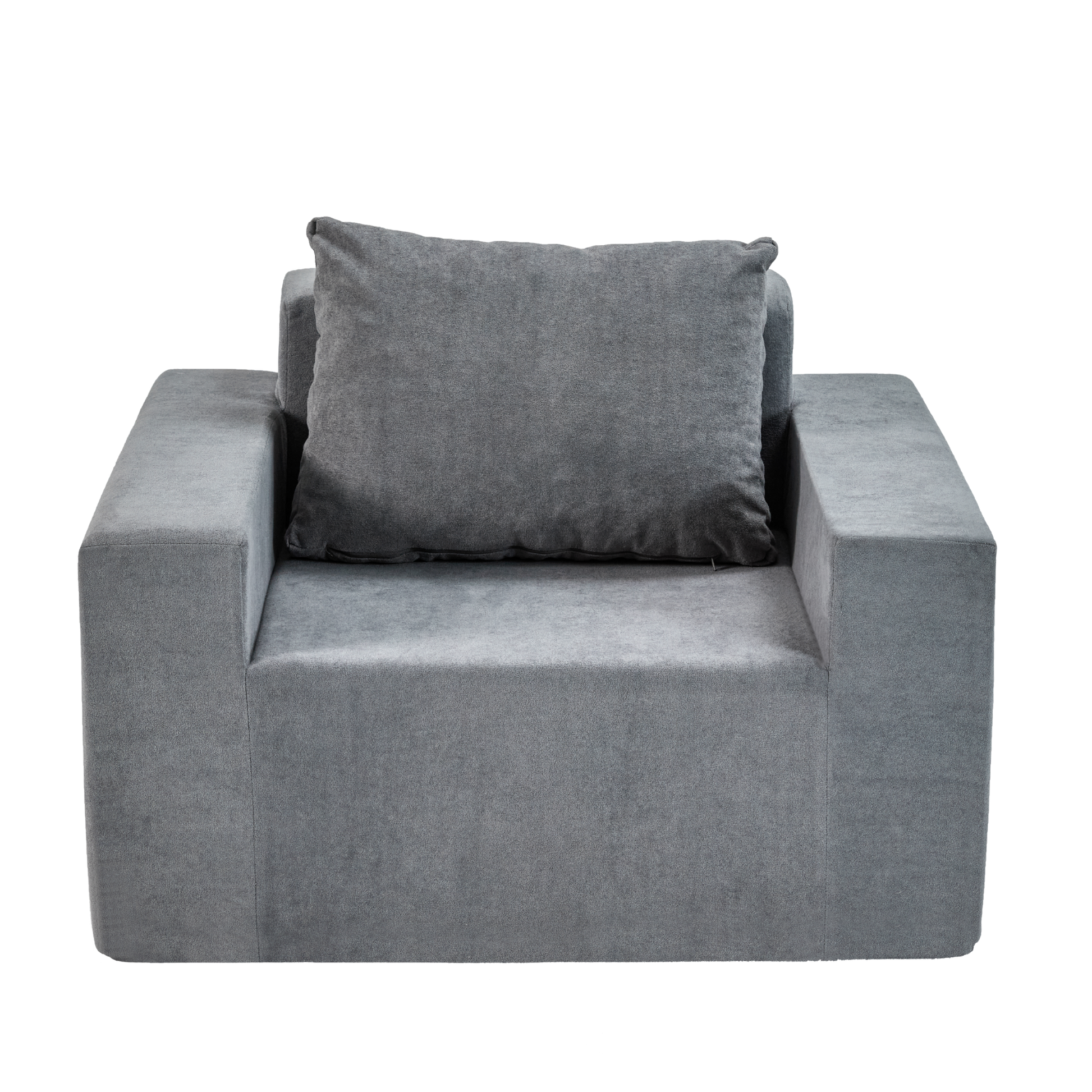 Sofa In A Box Foam Sofa Couch With Pillow, Bean Bag Chairs For Adults Stuffed High Density Foam, Large Bean Bag Sofa For Living Room Bedroom Gaming Room Plain Grey Primary Living Space Medium Soft Medium Duty American Design,European Square Arms Foam