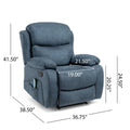 Massage Recliner Charcoal Fabric