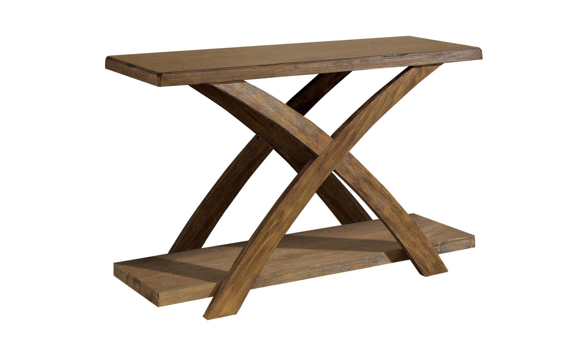 Transitional 1Pc Sofa Table Occasional Tables Plank Style Top Antique Light Oak Open Bottom Shelf Light Oak Primary Living Space Antique,Contemporary,Modern,Rustic,Transitional Rubberwood Open Storage Rectangular Console Tables Solid Wood