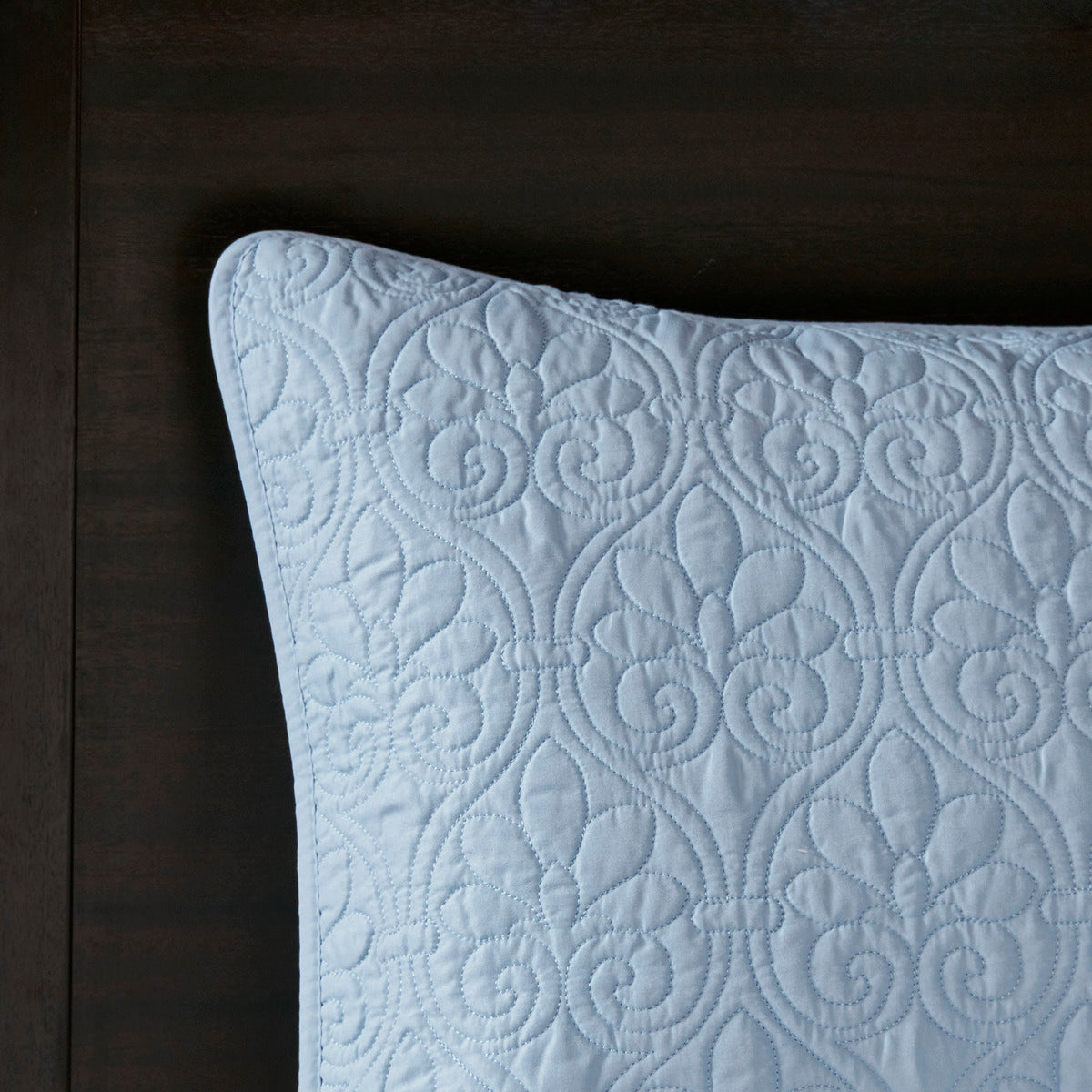 Reversible Bedspread Set Blue King Blue Cotton