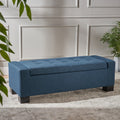 Guernsey Ottoman Navy Blue Fabric