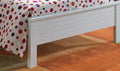 White Twin Bed Box Spring Not Required Twin White Wood White Bedroom Wood