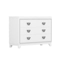 3 Pieces Bedroom Sets Queen Size Upholstered Bed With Led Lights, Nightstands And Dresser With Metal Handles And Sparkling Shiny Decoration, White Expected Arrival Time:8.5 Queen White 3 Piece Set Mdf Metal