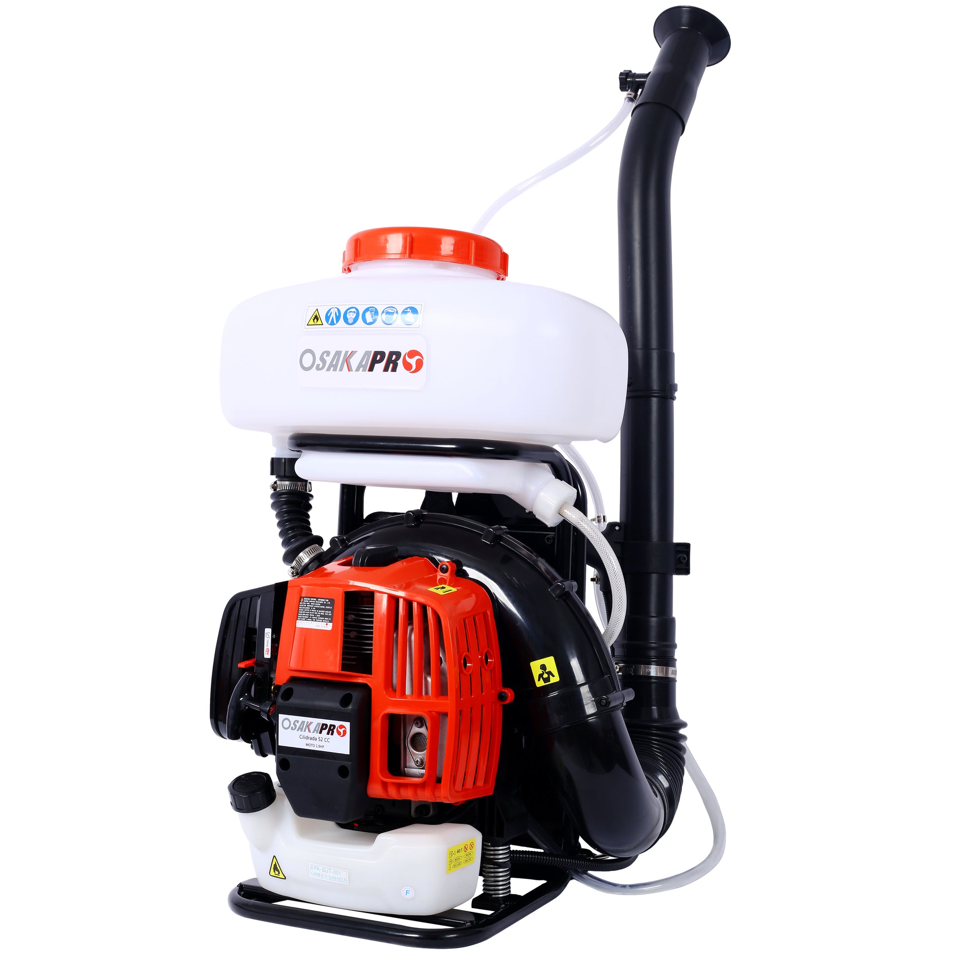 51.7Cc Mosquito Fogger Mister Duster Mosquito Sprayer Backpack Sprayer Cold Fogger,Gasoline Powered Sprayer Blower Machine With 14L Tank For Garden Spraying,Epa Compliant Orange Aluminum
