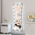 Hollywood Full Length Mirror With Lights Full Body Vanity Mirror With 3 Color Modes Lighted Standing Floor Mirror For Dressing Room Bedroom Wall Mounted Touch Control Silver 63