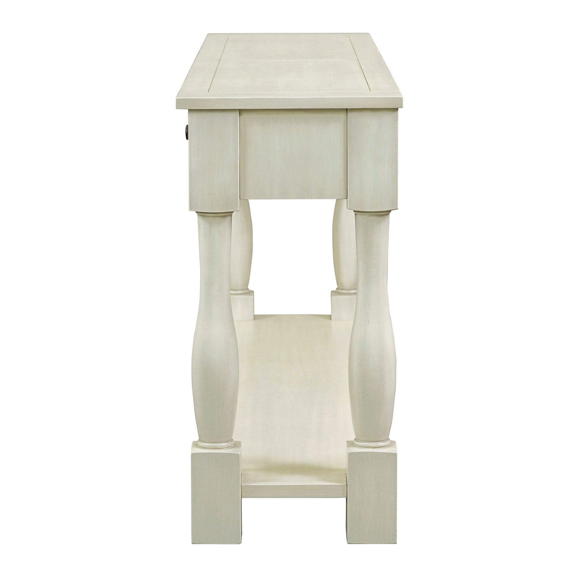 Console Table 63" Long Console Table With Drawers And Shelf For Entryway, Hallway, Living Room Antique White, Old Sku: Wf193795Aak Antique White Solid Wood