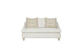Loveseat Reversable Cushion With 2 Pillows Off White Upholstered