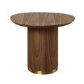 Willene End Table, Ceramic Top & Walnut Finish Lv03156 Walnut Mdf Steel