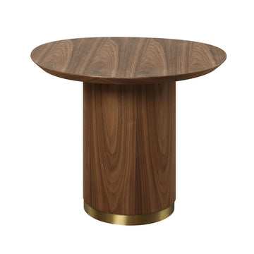 Willene End Table, Ceramic Top & Walnut Finish Lv03156 Walnut Mdf Steel