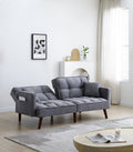 Sofa Bed Sleeper, Large Size, Usb Charging Port, Chenille Fabric Folding Futon Recliner For Living Room Furniture Apartment Bedroom Office Small Spaces Dark Gray Brown Chenille Wood Primary Living Space Medium Soft Tufted Back Modern Rubberwood Square