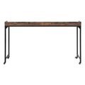 Rustic Brown Wood Finish Multipurpose Over The Bed Desk With Adjustable Height, Metal Legs With Casters, Overbed Table 1Pc, Laptop Table For Bed, Breakfast Table Rustic Brown Rectangular Engineered