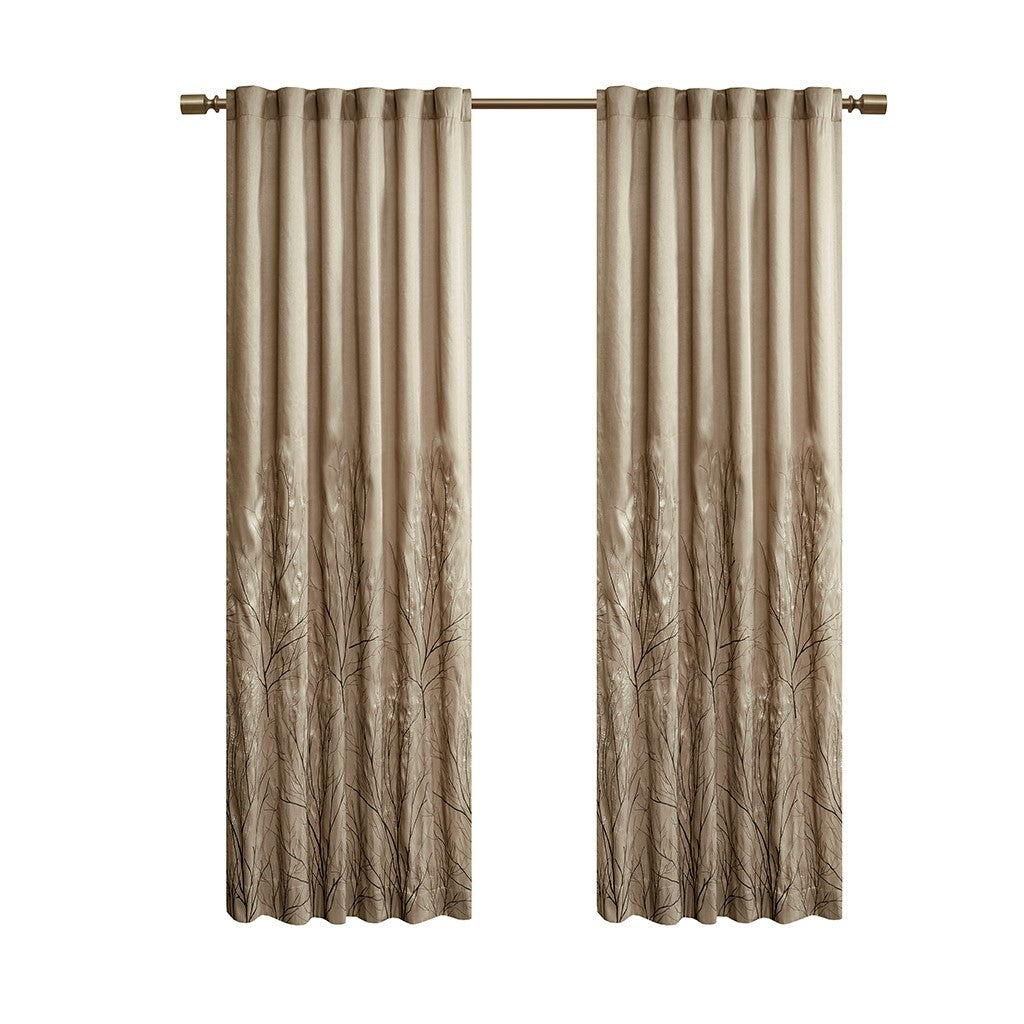 Curtain Panel Only 1 Pc Panel Brown Polyester