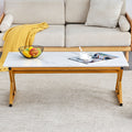0.4Inch Thick White Marble Patterned Rock Table, Easy To Clean, Paired With Golden Metal Legs, Sturdy And Durable. Large Size Can Meet Various Needs.Can Be Used As A Dining Table, Coffee Table.47*23.6 White Sintered Stone