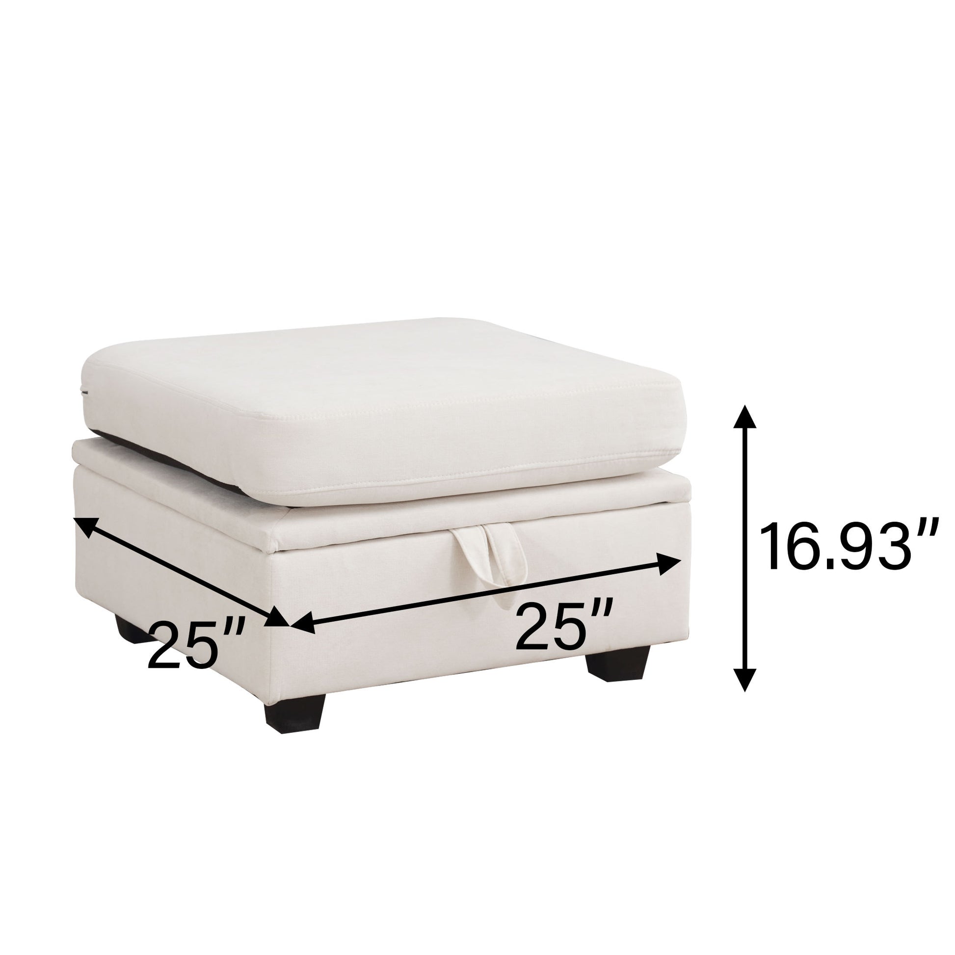 Modular Sectional Sofa, Convertible Sofa Couch With Storage, Sleeper Sectional Sofa Set, Flexible Modular Combinations Fabric Couch For Living Room Beige Wood Soft Heavy Duty Fabric 1 Seat