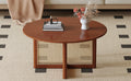 A Natural And Elegant Deep Red Wooden Coffee Table With Artificial Rattan Decorations, Perfect For A Fashionable Living Room And Comfortable Tea Drinking Time Red Wood
