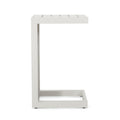 Cape Coral Alu C Shaped Table Grey White Aluminium