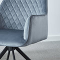 Accent Chair, Dining Chair Upholstered Backrest Seat Chairs For Home Kitchen Living Rooms Velvet Upholstered Contemporary Vanity Chair Blue Velvet