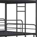 Furniture Triple Bunk Bed, Twin Twin Twin, Black Twin Black Metal