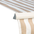 Outsunny 13' X 8' Retractable Awning, Patio Awnings, Sunshade Shelter W Manual Crank Handle, Uv & Water Resistant Fabric And Aluminum Frame For Deck, Balcony, Yard, Beige Stripes Multicolor Aluminum