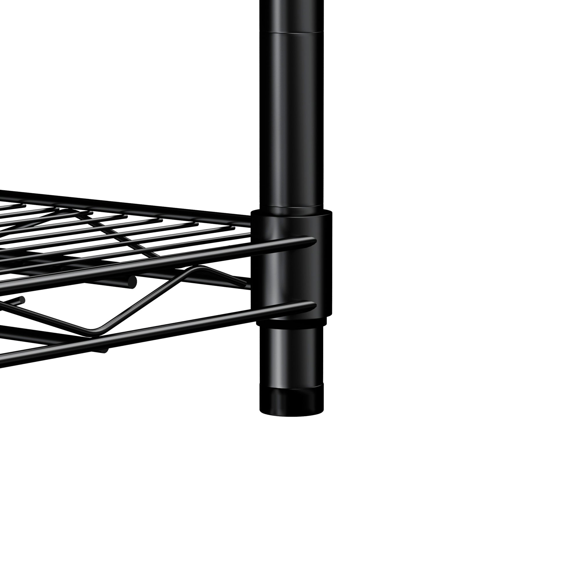 5 Tier Heavy Duty Adjustable Shelving And Racking, 300 Lbs. Per Wire Shelf, With Wheels And Shelf Liners, For Warehouses, Supermarkets, Kitchens, Etc. 59.45 "L 24.02 "W 71.65 "H,Black Black Steel