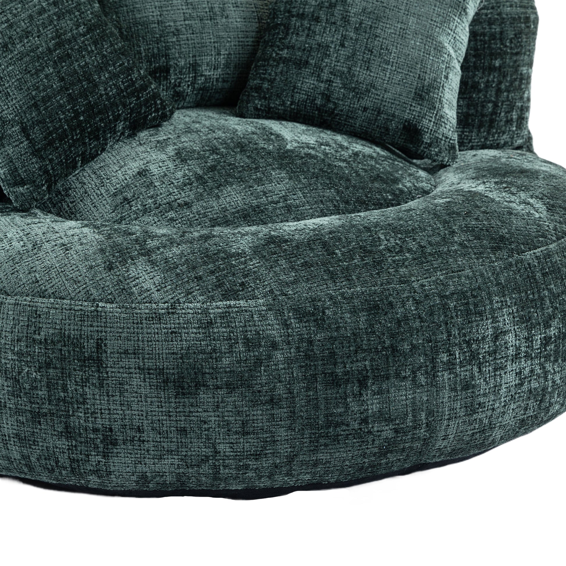 Coolmore Lazy Sofa Durable Comfort Lounger High Back Bean Bag Chair Couch With Three Pillows For Adults And Kids, Indoor & Outdoor, Single Gaming Sofa Chair For Bedroom,Office Emerald Chenille Emerald Foam Chenille 1 Seat