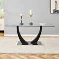 Large Modern Minimalist Rectangular Glass Dining Table For 6 8 With 0.4