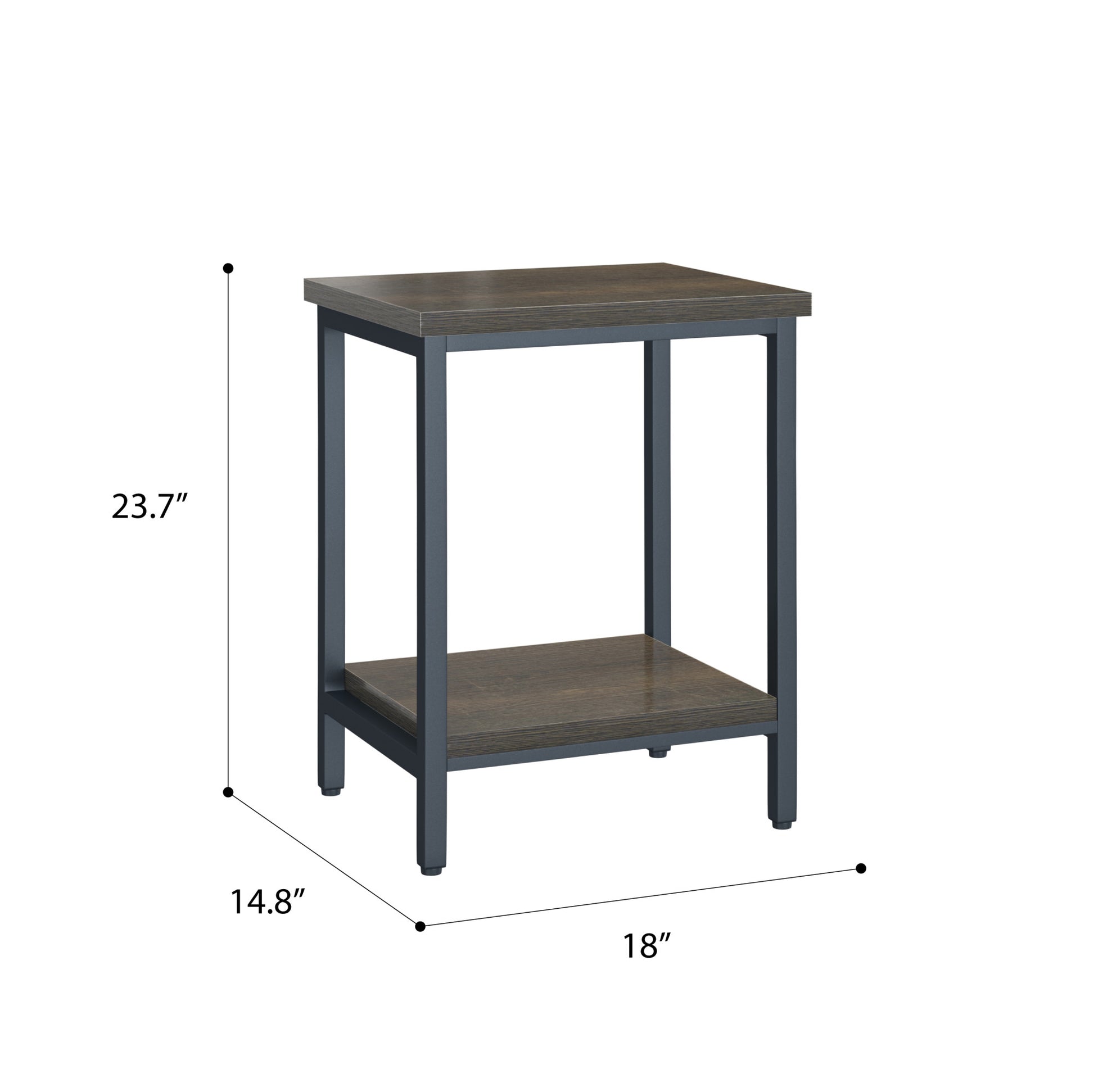Harpe Brown End Table Brown Solid Wood