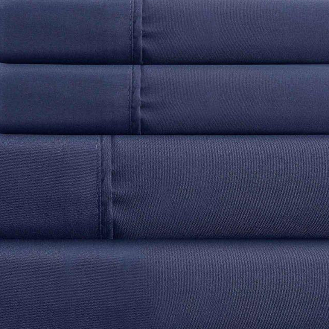 Lanester 4 Piece Queen Size Microfiber Deep Pocket Sheet Set The Urban Port, Blue Blue Microfiber