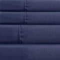 Lanester 4 Piece Queen Size Microfiber Deep Pocket Sheet Set The Urban Port, Blue Blue Microfiber