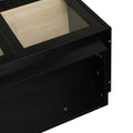 Storage Cabinet With Acrylic Door For Living Room, Dining Room, Study Black Particle Board