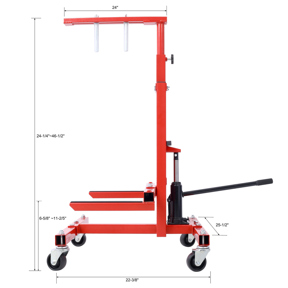 Hydraulic Door Remover And Installer Jack Hoist Lift Jack Stand Dolly Red Steel