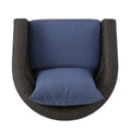 Darius Swivel Club Chair Brown Fabric