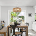 Farmhouse Rattan Pendant Lights, 15.7