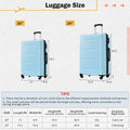 2 Piece Luggage Set With Bags Expanable Spinner Wheels Abs Lightweight Suitcase With Tsa Lock 20Inch 24Inch Light Blue Abs