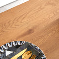Modern Design Rectangle Mdf Restaurant Wooden Dining Table With Metal Frame Walnut Brown Triangular Dining Room Modern Floor Mount Kitchen & Dining Tables Mdf