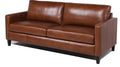 Modern & Contemporary Leather Sofa Light Brown Leather 2 Seat