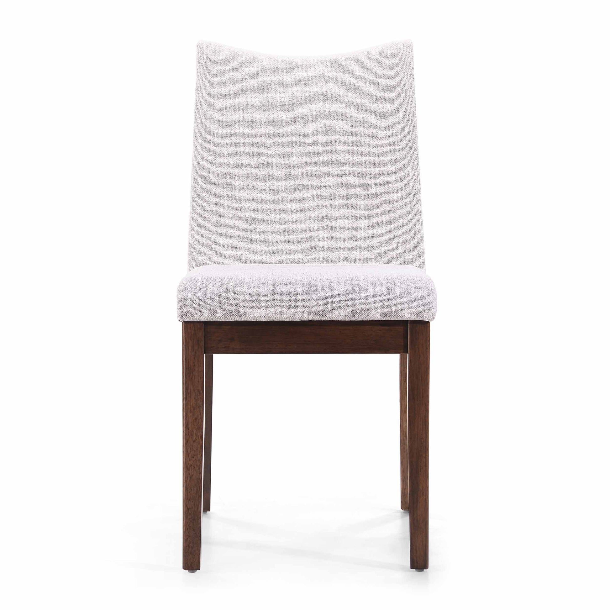 Dining Chair Set Of 2 Light Beige Fabric