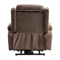 Power Lift Recliner Chair Recliners For Elderly With Heat And Massage Recliner Chair For Living Room With Infinite Position And Side Pocket,Usb Charge Port Brown Brown Power Push Button Soft Heavy Duty Cotton Wood Metal