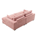 Comfor Daybed With Over Wide Sofa Bed,Modern Design Fabric Beanbag With Arms,Pink Pink Fabric 2 Seat